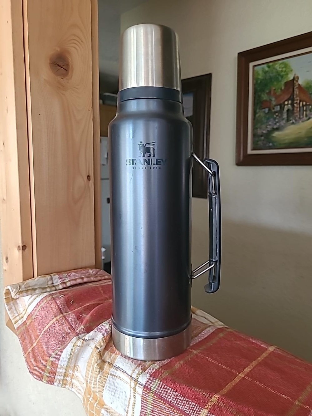 Stanley Stainless Steel Vacuum Bottle - Gray with Silver Accents
